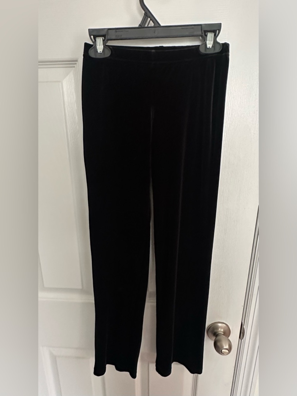 Weissman Crushed Velvet Velour Black Dance Pants IC Intermediate Child Dancewear